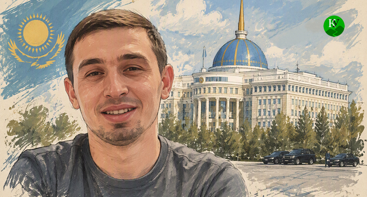 Mansur Movlaev. Illustration created by "Caucasian Knot" using AI in the Copilot program.