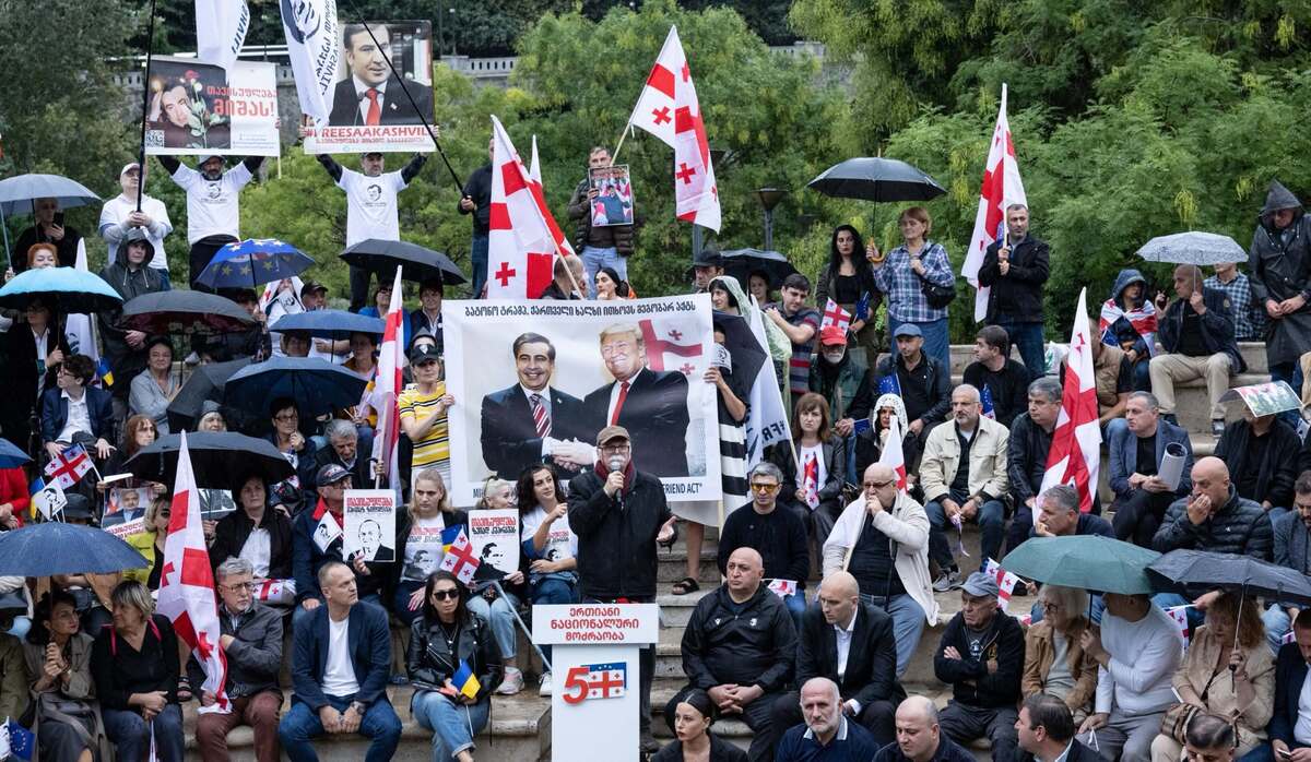 Rally in Rike Park. Photo: Ketevan Khutsishvili / Netgazeti