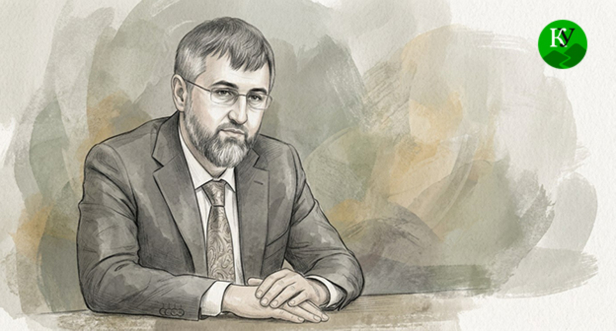 Magomed Ramazanov. Illustration created by "Caucasian Knot" using AI in the Copilot program.