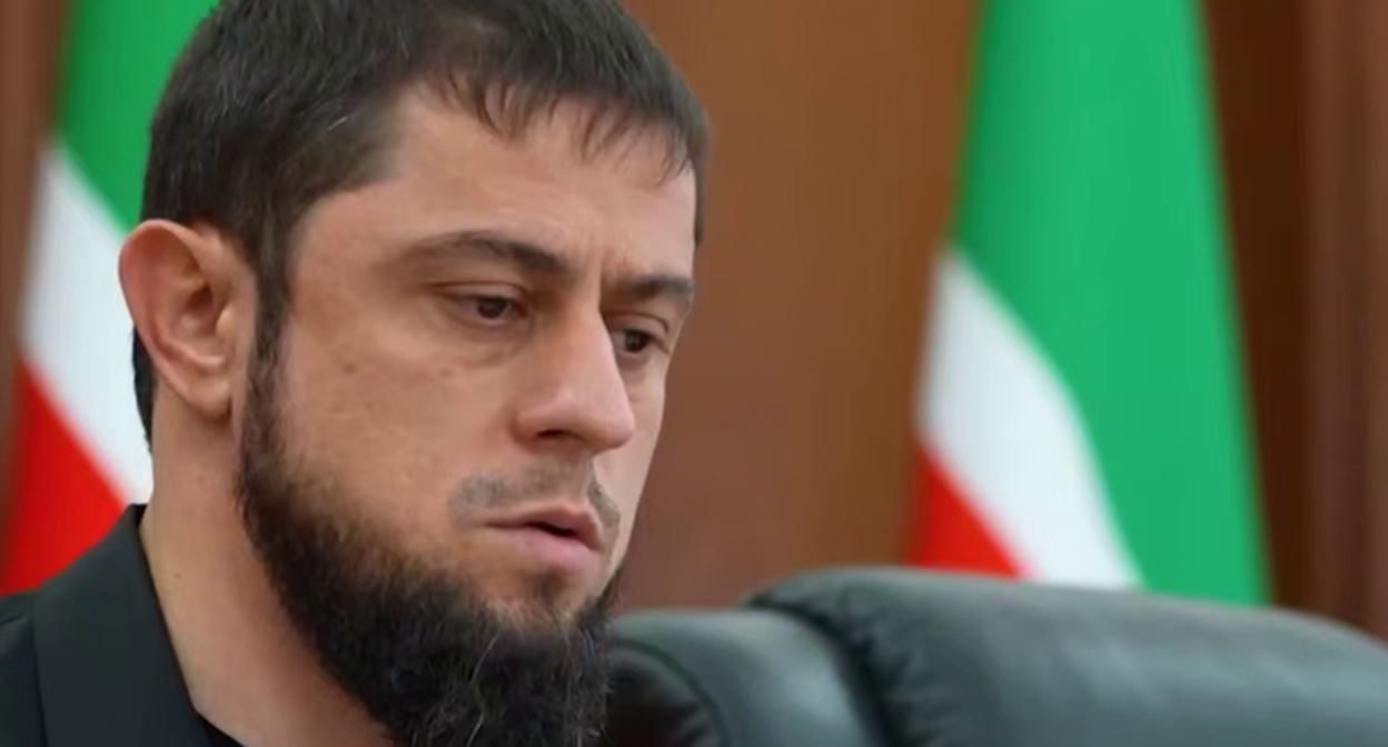 Ahmed Dudayev. A still from a video from Ramzan Kadyrov's Telegram channel dated 04.10.26, https://t.me/RKadyrov_95/6976