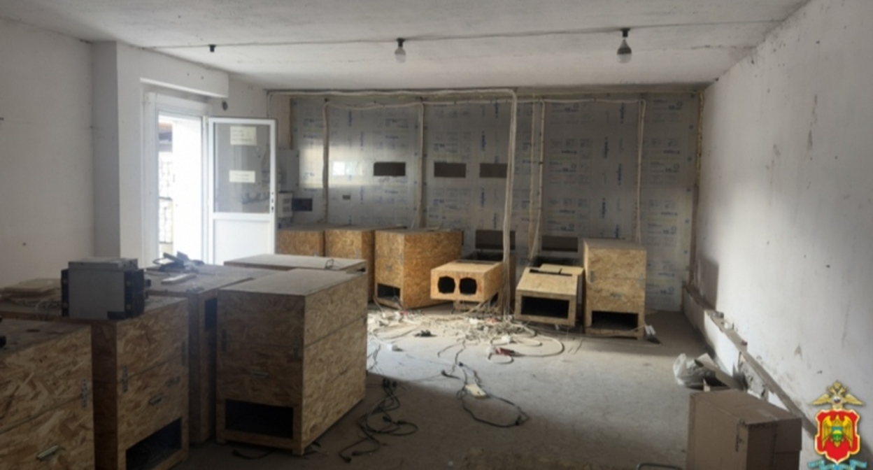 The premises where the illegal mining farm was located. Photo: Ministry of Internal Affairs of Kabardino-Balkaria https://07.мвд.рф/news/item/99293942