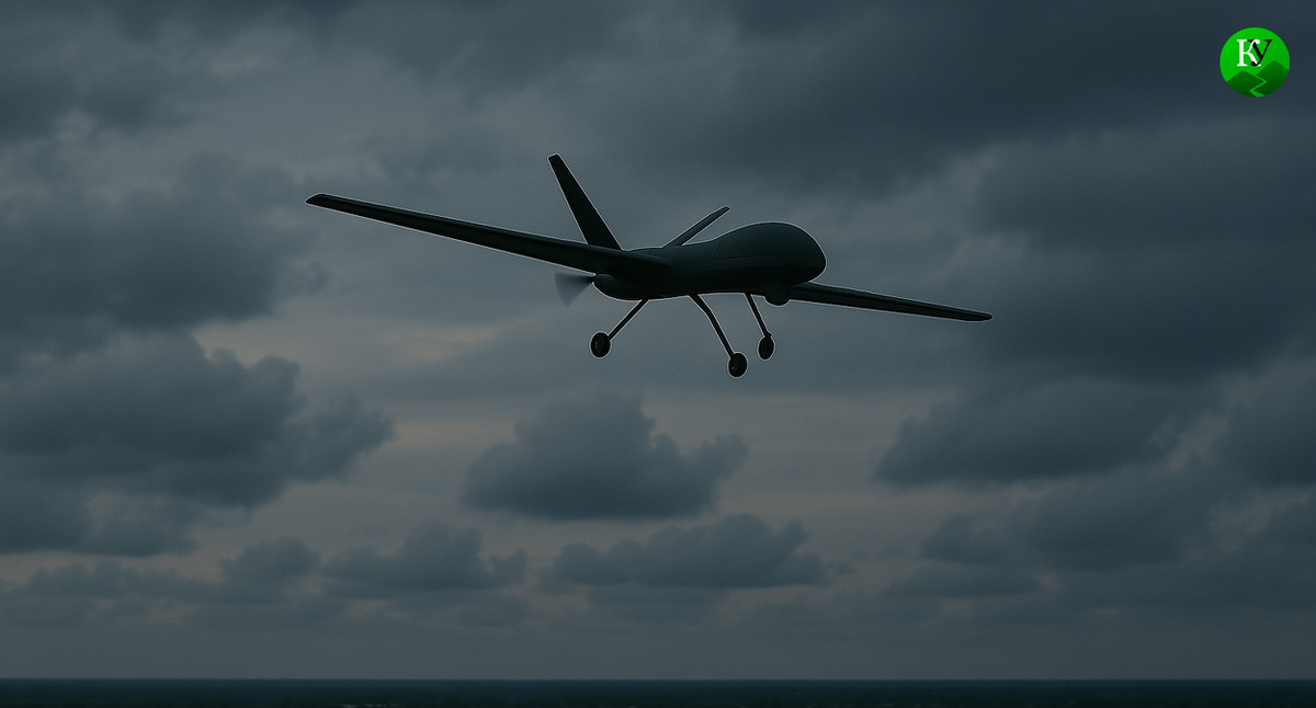 UAVs in the sky. Illustration created by "Caucasian Knot" using AI in the Copilot program. UAVs in the sky. Illustration created by "Caucasian Knot" using AI in the Copilot program.