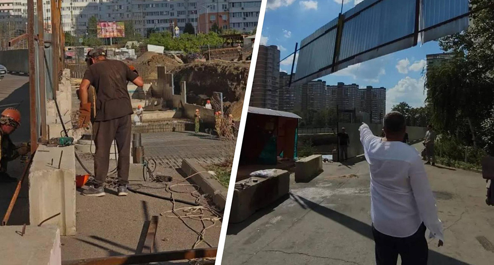 On the territory of the residential complex "Legenda" in Krasnodar. Screenshot of the publication https://vk.ru/wall-89453312_206055